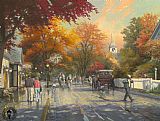 Thomas Kinkade Autumn on Mackinac Island painting